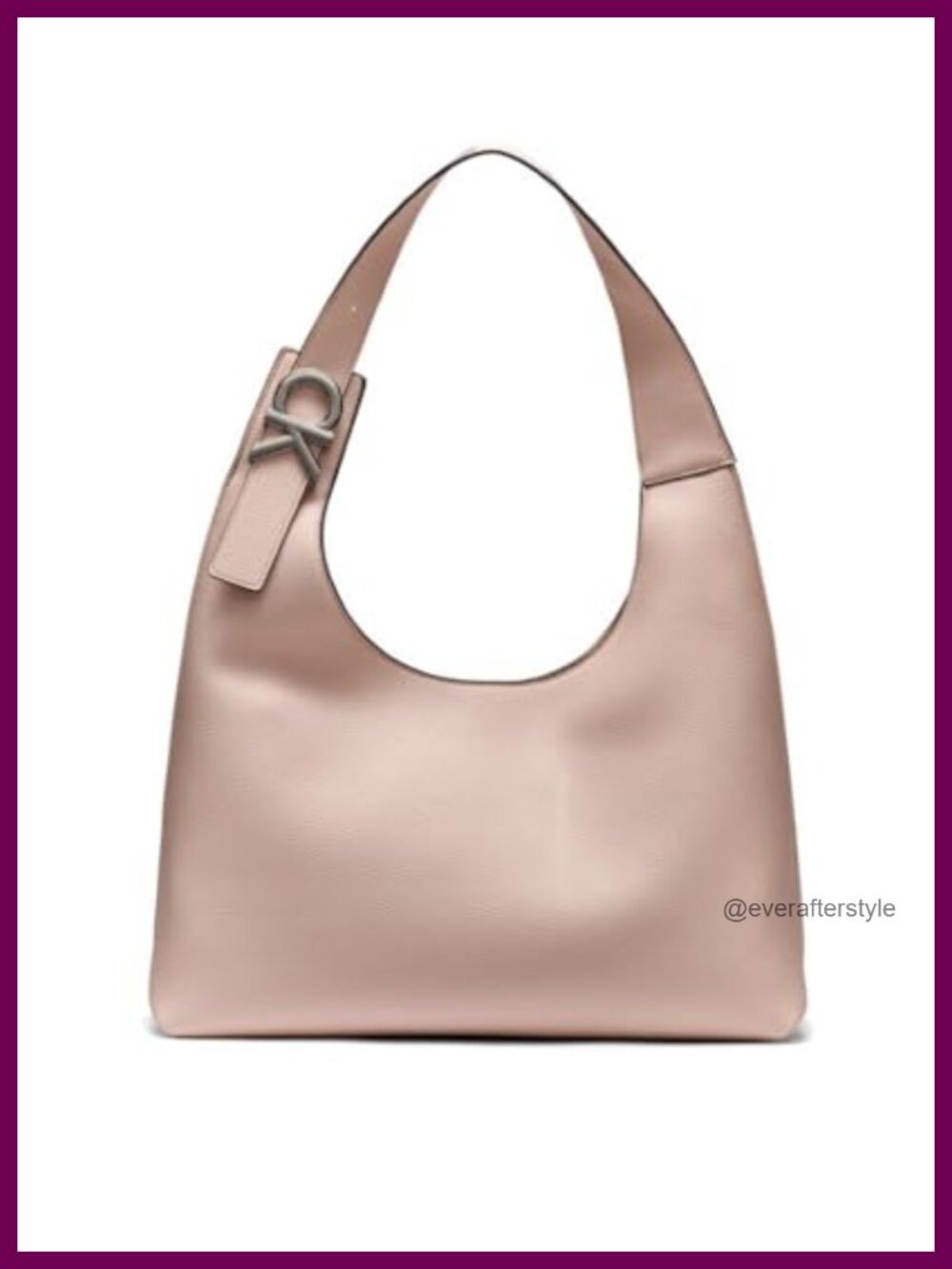 Vegan Leather Slouchy Hobo Shoulder Bag Adjustable Strap Snap Close